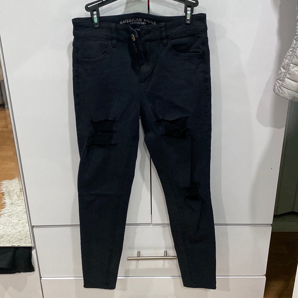 Black ripped jeans